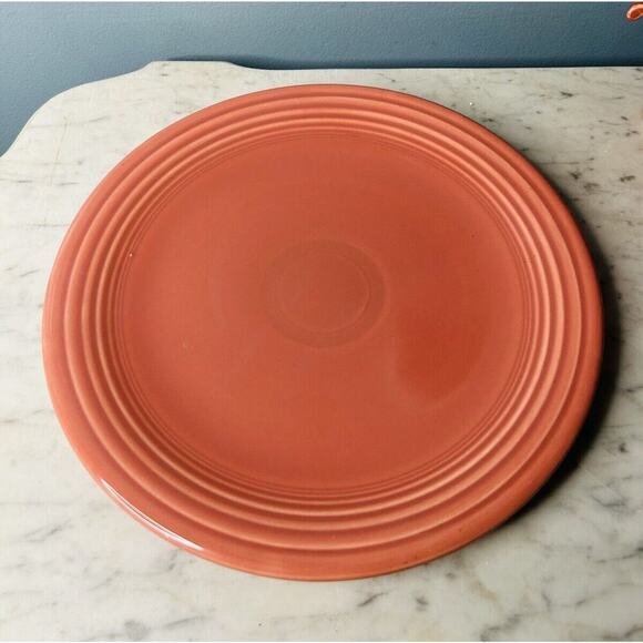 Fiestaware Pink Rose 12” Chop Plate Fiesta Retired Charger Plate Round Platter - Picture 3 of 8